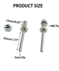 Must Have 4 Pieces RC Airplane Wheel Axles Steel Shafts With Nuts M8 Thread 5mm Shaft Diameter 45mm Length Landing Gear