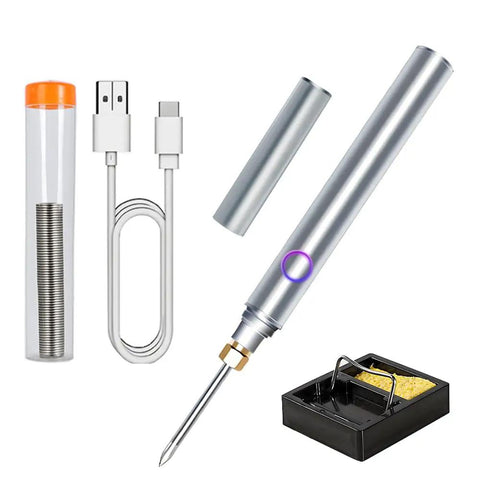 Cordless Soldering Iron Kit With 1100mAh USB Battery, Wireless Rechargeable, Portable, with accessories for appliance repair
