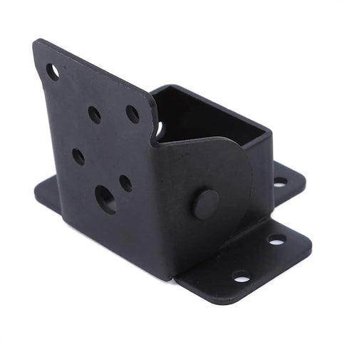 Close-up of black 4 Pack 90 Degree Self Locking Folding Hinge For Folding Tables And Chairs Heavy Duty Self Locking Furniture Bracket