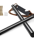 Two Pack 4 Inch Ferro Rod Fire Starter Kit With Leather Neck Lanyard And Multi Tool Striker Flint And Steel Igniter Tinder Rope