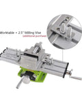 Top Shelf Shop Beast Cross Slide Table For Mini Milling Machines And Bench Drill Press Adjustable X Y Axis Aluminum Dovetail Mount Rack System Quick Grip Vise Included, 12 inch worktable shown.