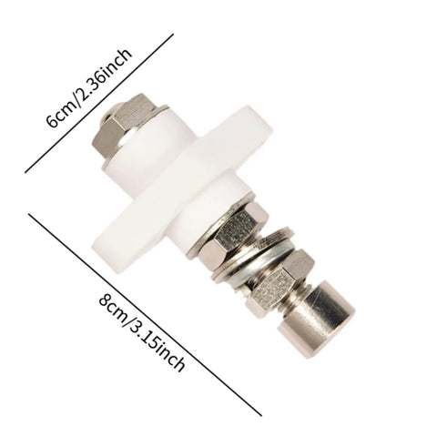 Heavy Duty Electric Terminal Block For Copper Connector Junction Block High Temperature Rated Detachable Design Spare Part For Industrial Grade Conductivity 2.5 Mm Beefy Power Terminal For Quick Swap And Durable Wiring, 6cm x 8cm