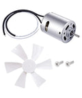 6 Inch RV Vent Fan Blade For 12V D Shaft Fans Camper Bathroom Roof Ceiling Vent Replacement Kit With Switch, showing motor and screws