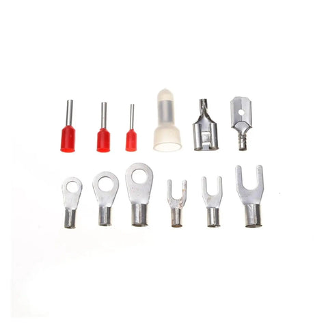 Huge 1000Pcs Assorted Insulated Crimp Terminal Kit With 24 Types Spade Fork Ring And Pin Connectors For Electrical Cables And Wire Cord Repairs You Need, assorted ring and fork terminals