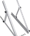 28 Inch Adjustable Solar Panel Tilt Mount Brackets With Foldable Tilt Legs for Roof RV Boat and Off Grid Setups shown angled