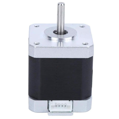 17HS8401 NEMA 17 High Torque CNC Stepper Motor Kit with 4 Pin Cable for 3D Printers. Front view of motor design.