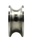 U Groove Stainless Steel Silent Pulley Heavy Duty 600 Pound Load, 1.89 Inch Wheel Diameter, 0.86 Inch Wheel Width, 10 Mm Bearing Hole, Pre-Greased for Ultra Smooth Operation, Works Great For Doors, Windows, And Track Systems. stainless steel U-groove pulley, 48mm wheel, 10mm bore