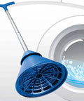 Total Game Changer Portable Manual Clothes Agitator And Handheld Laundry Scrubber with blue paddle, aluminum handle for easy washing.