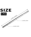 5 Piece Golf Club Extensions Steel Shaft Length Extension Kit For Irons, Easy Repair And Upgrade, Universal 0.59 Inch Diameter, Size View
