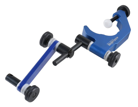 Accusize blue universal indicator holder for dial test indicators with adjustable knobs and clamps