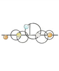 Heavy Duty Metal Wall Mount Coat Hooks For Entryway Living Room Bedroom Sturdy Rack securely holds coats with colorful circular design.