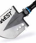 Heavy duty steel blade of Multicolor Woodland Shovel With Ergonomic Handle for garden and outdoor, close-up view