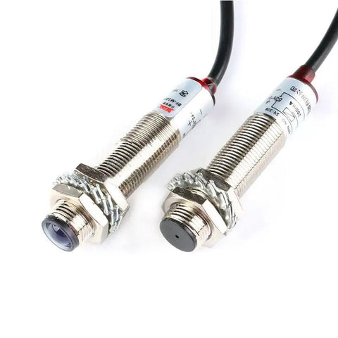 High Precision M12 Laser Photoelectric Switch Sensor, Normally Open B NPN O, Red Light, Semi Waterproof DC 20 Meter Range, close-up view