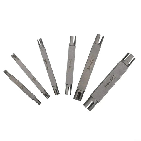 Premium Double Ended Hex Broken Tap Extractor Kit 4-12mm High Hardness Alloy Screw Remove Tools For Damaged Thread Restoration And DIY Jobs That Just Rock, six-piece set