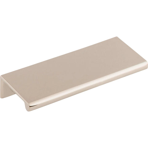 Mercer Collection 4 Inch Europa Tab Cabinet Pull Flat Black Finish For 3 Inch Center To Center Installations, side view