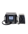 Front view of TR1100 SMD Rework Station Hot Air Soldering System with 200W power and digital display
