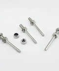 Must Have 4 Pieces RC Airplane Wheel Axles Steel Shafts With Nuts M8 Thread 5mm Shaft Diameter 45mm Length Landing Gear Drive Shafts