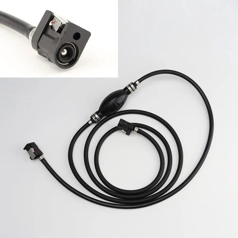 Fuel hose with connectors for 3 Gallon Portable Boat Fuel Tank With Hose And Gauge 12L Transfer Tank for marine use.