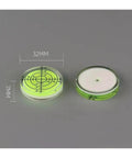 32mm Circular Bullseye Bubble Level, High Precision Round Spirit Vial with black scale and premium acrylic design.