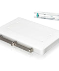 RTA-54 mounting plate for Minn Kota composite quick-release bracket; white plastic base with stainless steel mounting bar