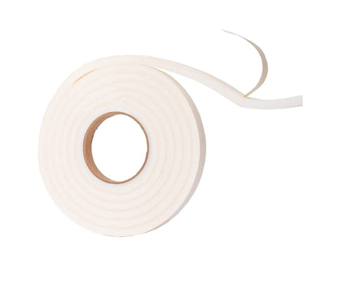 Self Adhesive Foam Weatherstrip Seal For Large Gaps 3/4 Inch By 3/8 Inch By 10 Feet White roll