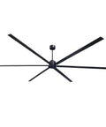 Straight Up 144 Inch HVLS Industrial Ceiling Fan Built Tough With 130W DC Motor Six Reversible Aluminum Blades Plus Smart Remote Control overhead view.
