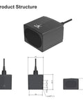 TF03-180 Industrial High-Speed Lidar Sensor 180m Long Range Outdoor Distance Finder with dimensions and structure shown.
