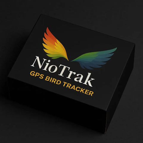 Packaging for Lightweight 9g Bird Tracking Leg Ring For Parrots And Small Birds, Peace Of Mind Location Monitor, NioTrak GPS Bird Tracker