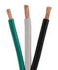 Fifteen Foot Locking Power Cord For NEMA L6 30P To SJTW Ten Three 30 Amp 250 Volt showing copper wire strands