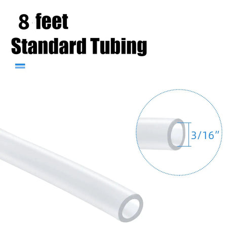 Clear 8 Foot Aquarium Airline Tubing Three Sixteenth Inch For Fish Tanks Air Pumps Hydroponics And Ponds Flexible Thick