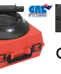 Rugged As Nails 10 Inch Pump Up Vacuum Lifter For Moving Glass Marble Stone, black rubber pad with red ABS base.