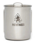 Stainless Steel 32oz Water Bottle And 25oz Cup With Bat Wing Handles Nesting Stove Stand And Grill For Camping And Hiking