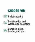 Half Inch PET Strapping Coil 6500 Foot Long Industrial Grade Green Pallet Banding With 820 Pound Break Strength Weather Resistant