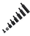 DIY Ready M2 Nylon Standoff Spacers Kit 250 Piece Assortment Hex Female Threaded Columns PA66 Insulated Non Conductive Spacers for PCB Boards and Electronics Projects black hex nylon standoffs