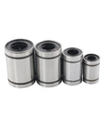 Pro Grade CNC Linear Bearing Kit LM3UU To LM20UU Bushing Set For 3D Printers And CNC Projects Easy Install High Load Capacity Smooth Motion Guide Rails Durable Aluminum Housings Versatile Size Range For Custom Builds For Makers And DIY Enthusiasts, four bearing sizes