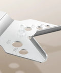 Close-up of Heavy Duty Hole Drilling Guide for Marble, Granite and Glass, adjustable 6mm to 83mm opening, showing metal holes and base.