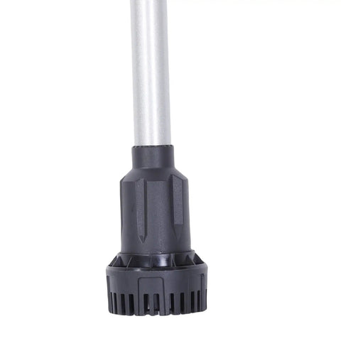 Cordless Stick Water Transfer Pump With Reinforced Aluminum Abs Body For Portable Sump Draining 36 Liters Per Minute Speed 13000 Rpm Motor nozzle close-up showing durable black plastic and aluminum shaft.