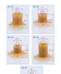 Silicone Vacuum Suction Cup Set 5 Pack For Manipulator Pneumatic Systems showing size dimensions 15mm, 20mm, 24mm, 30mm, 40mm.