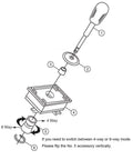 Diagram showing installation of 8-way joystick for Two Player Arcade Cabinet DIY Kit With Zero Delay USB Encoder 8 Way Joystick And 18 Arcade Push Buttons 1P And 2P Start Buttons Auto Fire Microswitches Tested To 10 Million Cycles Fits Wood Or Metal Panels For MAME PC Games, with components numbered for assembly instructions.