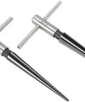 T Handle Taper Reamer Set For Woodworking And Guitar Luthier Projects, two sizes, 3-13 mm and 5-16 mm, 6 fluted chamfer reamers