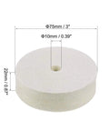 Slick Heavy Duty Three Inch Compressed Wool Polishing Wheels Round Buffing Pads For Bench Grinder And Angle Grinder two pack.