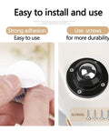 Adhesive Caster Wheels For Furniture Storage Boxes And Trash Cans 1 Inch Low Profile Black 360 Degree Swivel ABS installation with screws