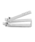 Solid Cage Nut Insertion And Removal Tool For No Sweat Setup On 19 Inch And 10 Inch Server Racks And Network Cabinets With Grip Tight Handle Includes Four Piece Kit showing aluminum hand tool from side angle.