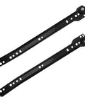 Two Pair Professional Grade Bottom Mount Drawer Slides With Reliable Soft Close Action For Dressers And Vanity Cabinets, black metal tracks.