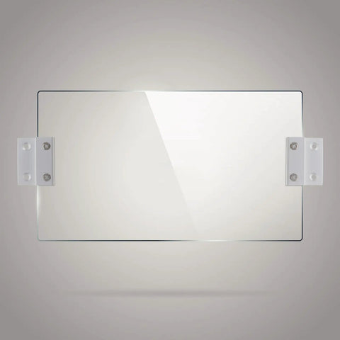Heavy Duty Aluminum Alloy Glass Shelf Brackets Set With Beefy Carrying Capacity And Easy Install, silver wall mount brackets