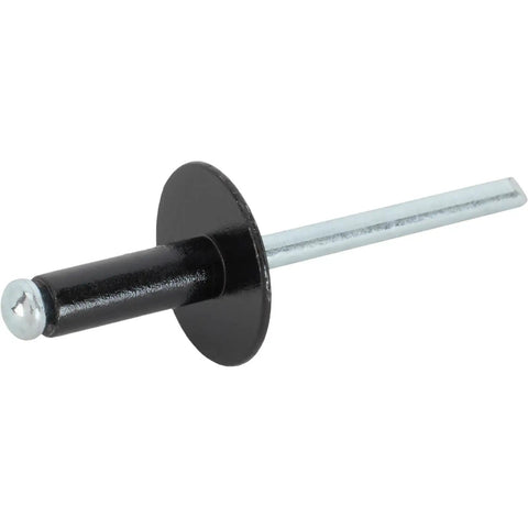 Built Tough Blind Rivets 3/16 Inch Large Head White Aluminum With Steel Shank 250 Pack Box For Quick Sheet Metal Fixes Rock Solid Grip Range Quarter To Three Eighths