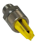 XT024 Boomless Spray Nozzle Yellow 1/4 MNPT Thread Nozzle Size 24 Adjustable Swath Up To 16 Feet