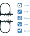 24 Pack Heavy Duty Shaft Locking Pins With Drop Dead Silent Springs For Tree Stands Hunting Ladders And Yard Safety Hardware displayed on a white background.
