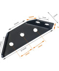 Detailed view of 8 Pack Sturdy Corner Braces For Wood Shelves And Furniture, dimensions labeled for precision fit.