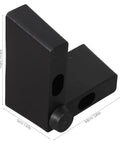 Heavy Duty 4 Pack Adjustable Plastic L Shaped Furniture Legs With M5 Screws, black L-shaped design shown at an angle